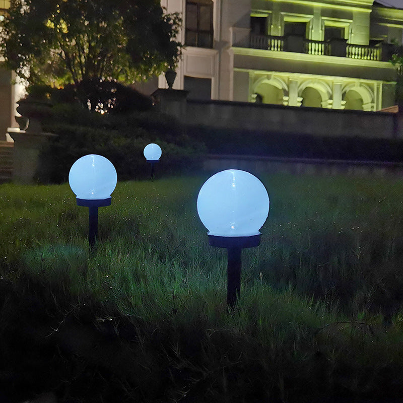 Solar Powered LED Floor Lamp for Home Courtyard Garden and Rotundity Light Theme Park Lawn for Landscape Lighting Water-proof