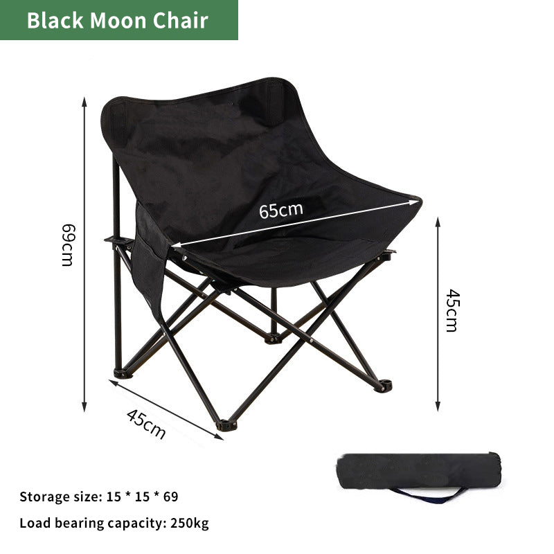 High Quality Custom Logo Portable Director Chairs 600D Oxford Aluminium Folding Moon Beach Chair