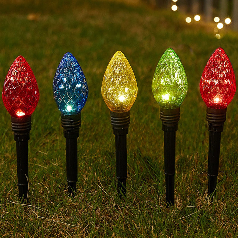 Waterproof LED Outdoor Solar Light Plug in Light Strawberry Shape Lawn Light for Festival Decoration