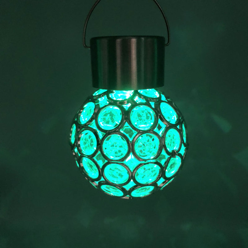 Outdoor Solar Hollow Ball Light Waterproof Coated Ball Hanging Light for Garden/Patio Decor