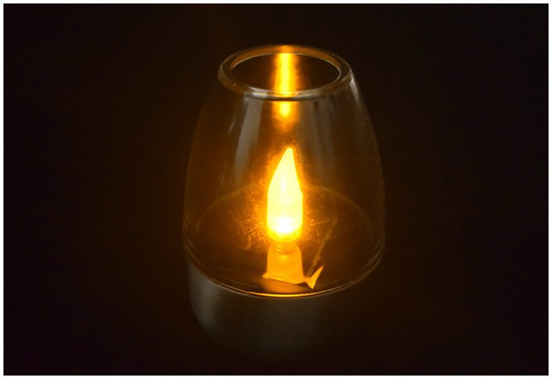 Outdoor Waterproof Solar Light LED Simulated Flame Wine Glass Solar Light Courtyard Decoration Lights