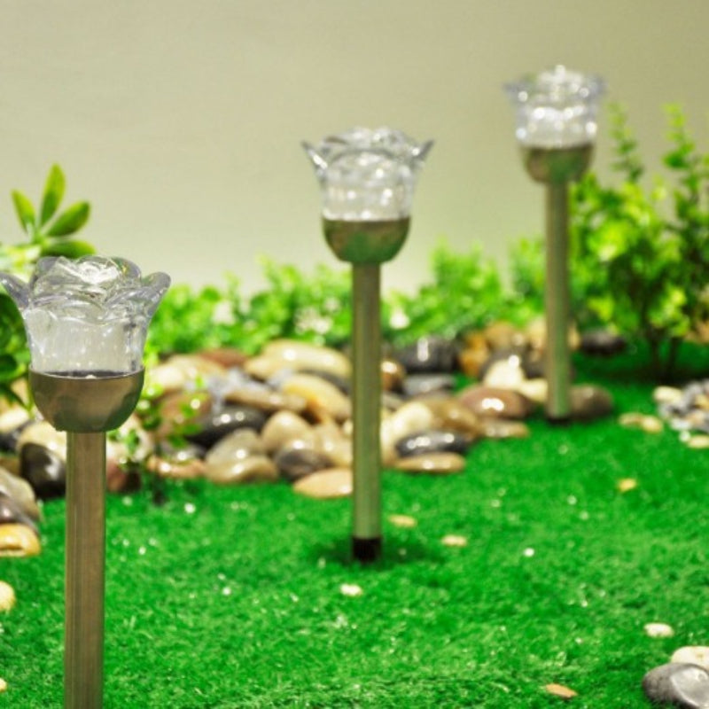 LED Waterproof Solar Simulated Rose Design Light Lawn Lights for Garden Landscape Decoration