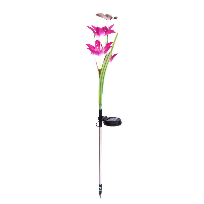 Outdoor Waterproof LED Solar Simulated Flower Light Landscape Lawn Lights for Garden Decoration