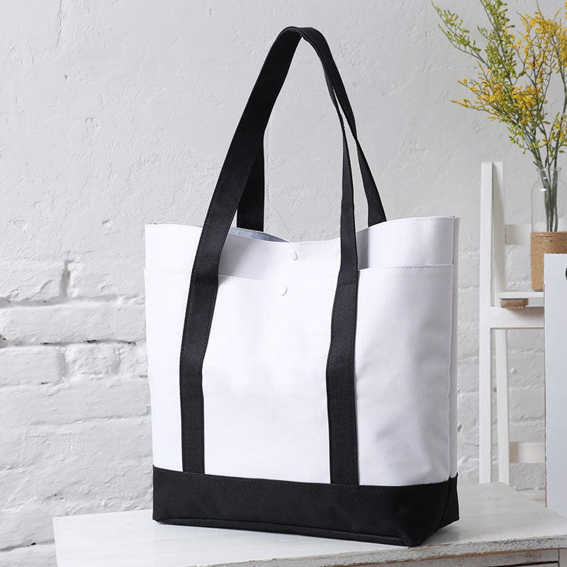 Cotton Tote Bag Grocery Tote Shopping Bag Foldable Eco-friendly Supermarket Reusable Handbags Shoulder Large Capacity Woman Bags