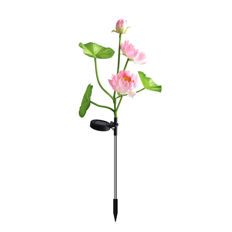 Waterproof LED Solar Pathway Light Outdoor Flower Shaped Landscape Lawn Lights for Garden Decoration