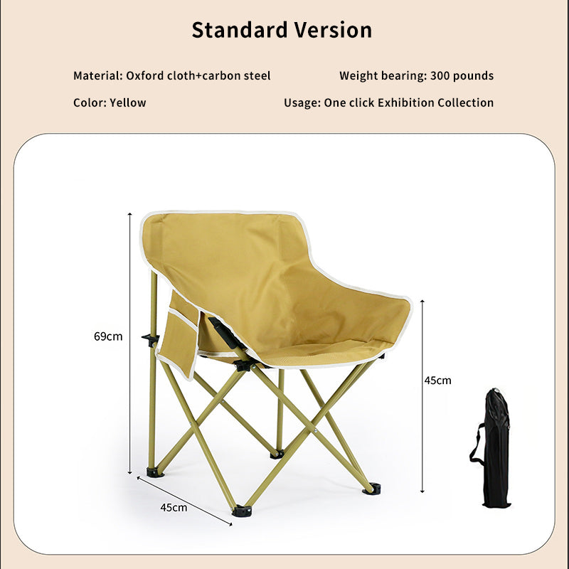 High Quality Custom Logo Portable Director Chairs 600D Oxford Aluminium Folding Moon Beach Chair