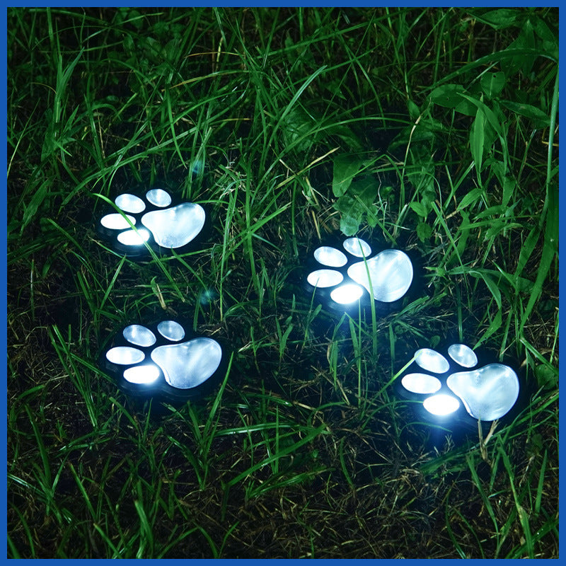 Wholesale Waterproof Underground Solar Light Outdoor Embedded Dogs Paw Plug-in Light Courtyard Lawn Light