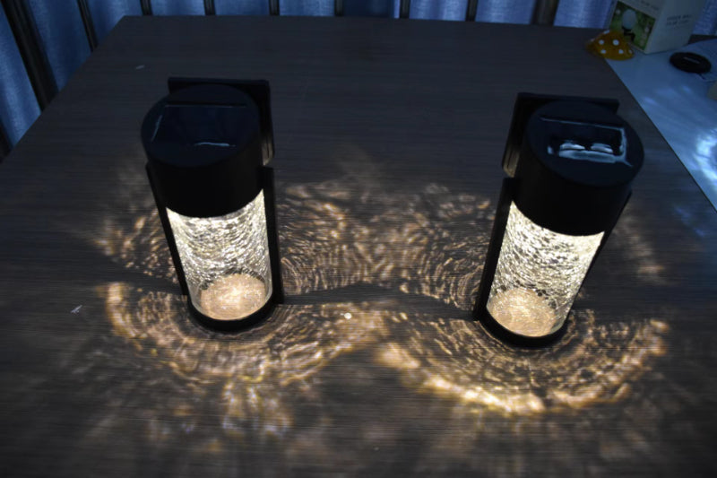 Outdoor Solar Cracked Glass Wall Lamp Outdoor Waterproof Courtyard Landscape Light