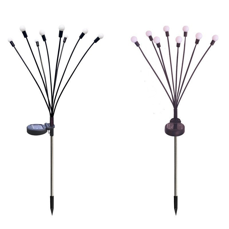 Wholesale 8LED Outdoor Solar Light Firefly Light Courtyard Decoration Integrated Plug in Light