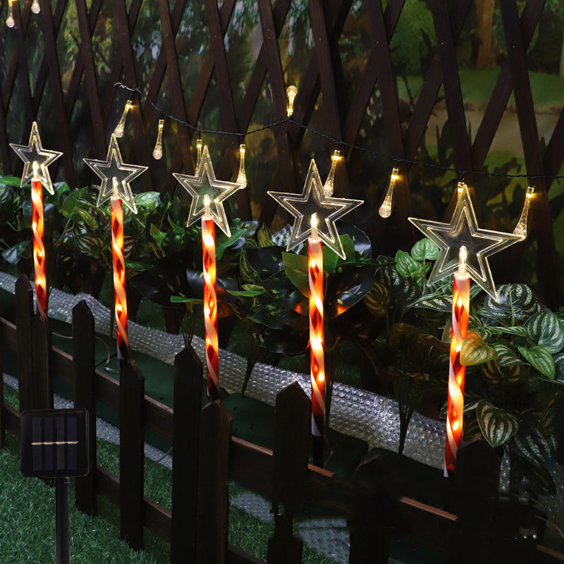 LED Outdoor Waterproof Solar Light Plug in Light Candy Shape Lawn Light for Festival Decoration