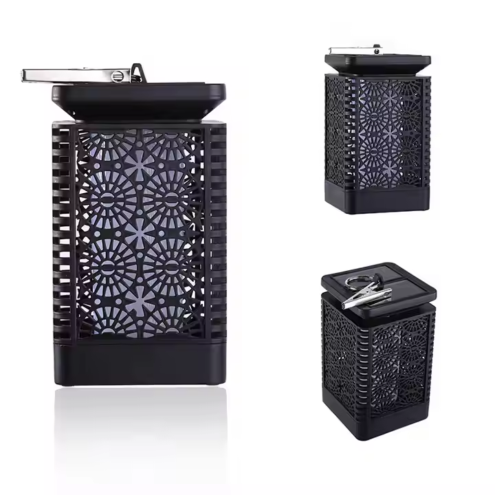 Outdoor Solar Square Flame Lamp Courtyard Retro Waterproof Flame Hanging Lamp for Garden Landscape Theme Park Use
