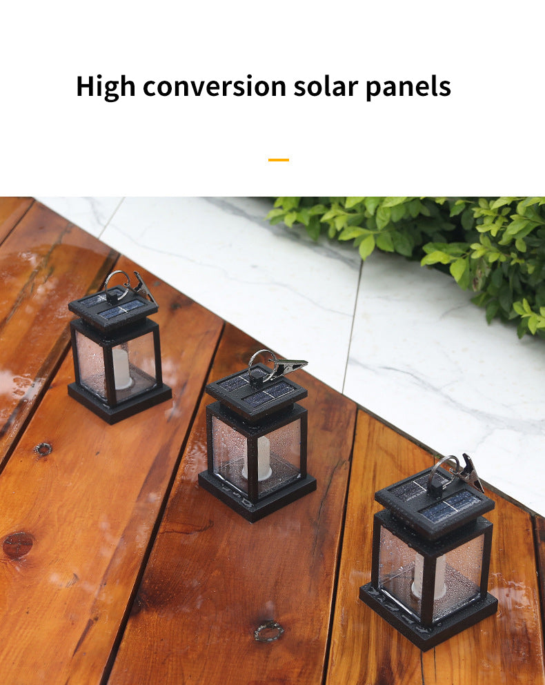 Wholesale Outdoor Solar Cracked Glass Wall Lamp Outdoor Waterproof Courtyard Hanging Light Atmosphere Lights