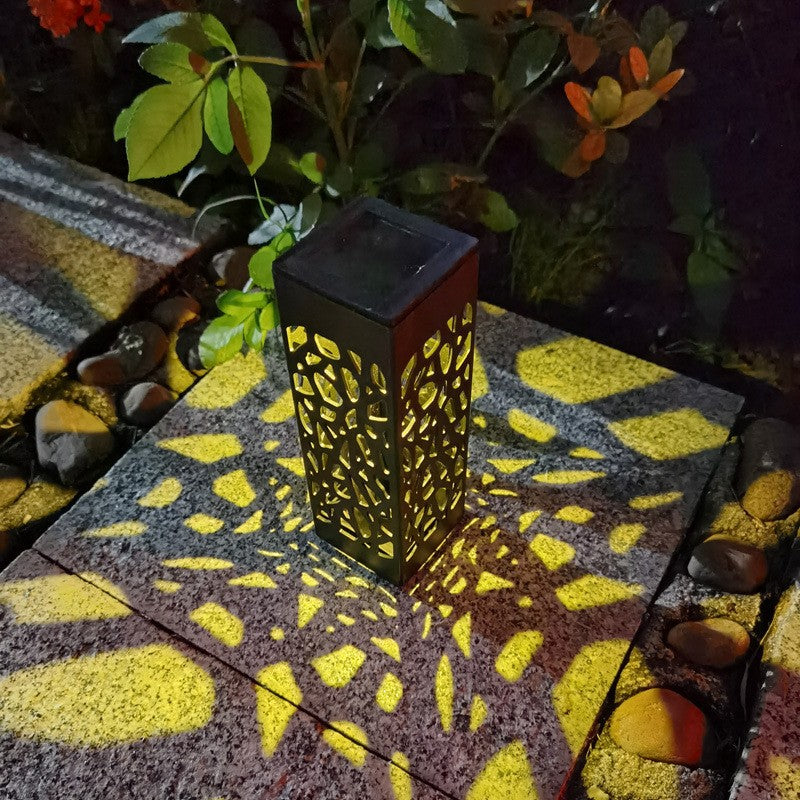 Outdoor Waterproof LED Solar Lawn Light with Hollow-out Design Plug-in Landscape Courtyard Light for Garden & Theme Park