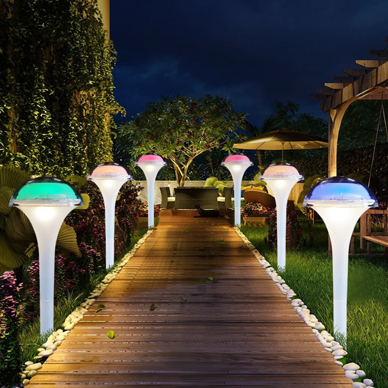 Outdoor Solar Light Waterproof Seven-color Light Control Plug in Lawn Light for Garden & Theme Park Decorative