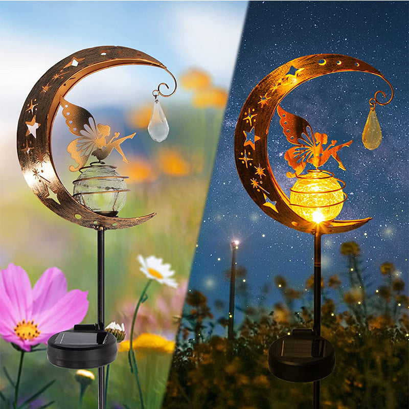 Solar Light LED Lawn Light Ironwork Ground Socket Lamp Waterproof Plug-in-Light for Road Decoration