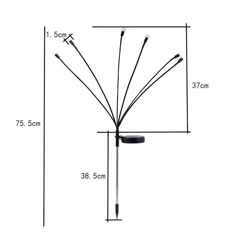 New Design Firefly Lamp for Home Courtyard Solar Light Floor Lamp Lawn Landscape LED Light Garden Decorative Lights