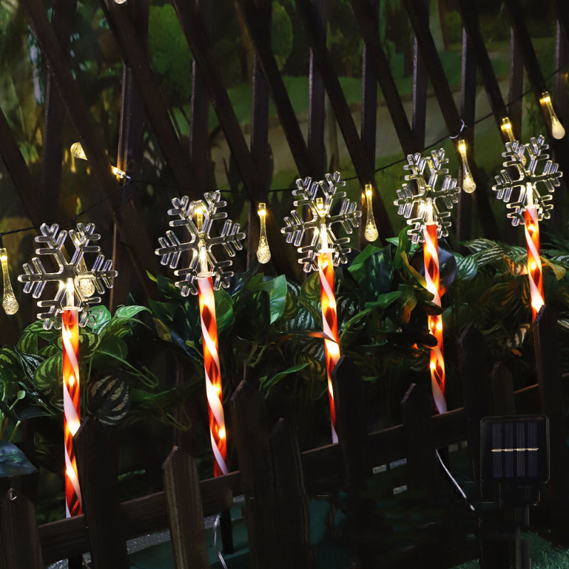 LED Outdoor Waterproof Solar Light Plug in Light Candy Shape Lawn Light for Festival Decoration