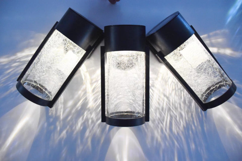 Outdoor Solar Cracked Glass Wall Lamp Outdoor Waterproof Courtyard Landscape Light