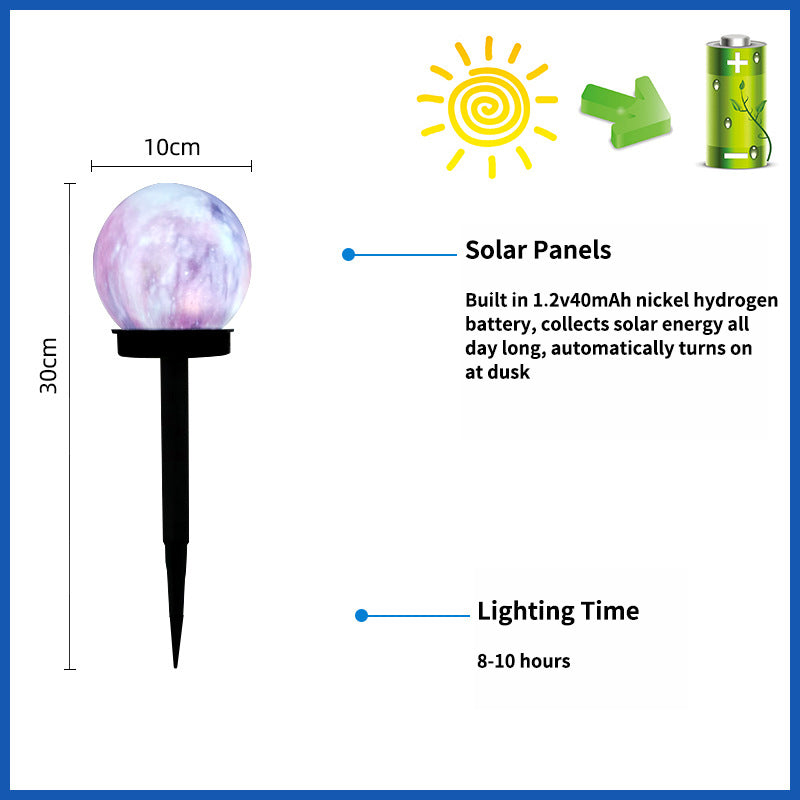 Wholesale LED Solar Light Home Courtyard Floor Lamp Sphere Colorful Lawn Viewing Lamp Landscape Solar Light for Garden