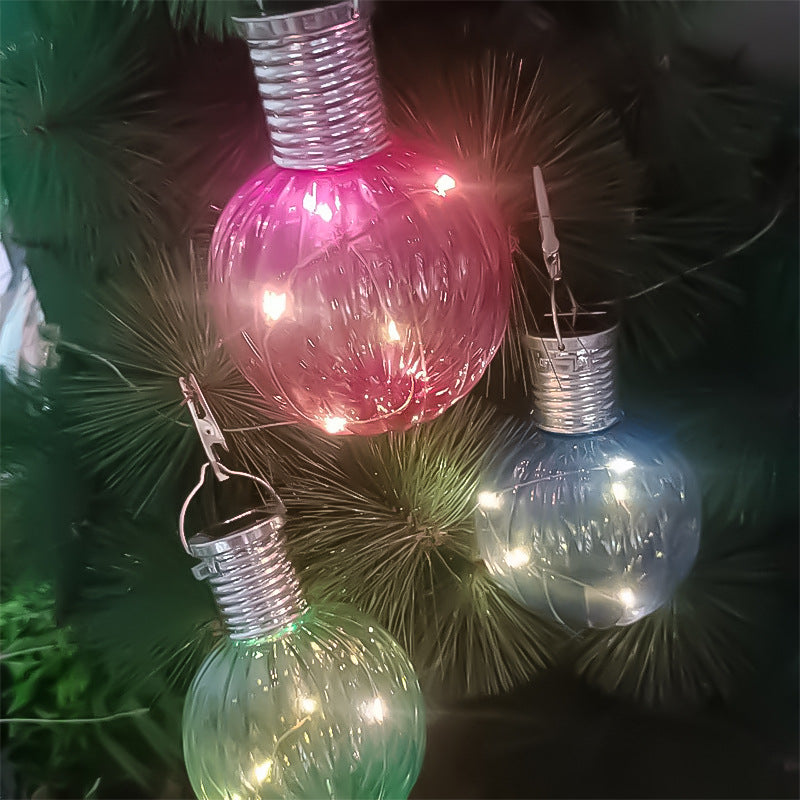 Outdoor Waterproof Decorative Solar Hanging Clip Colorful Pumpkin Lights Pendant Lamp Courtyard Landscape Solar Light