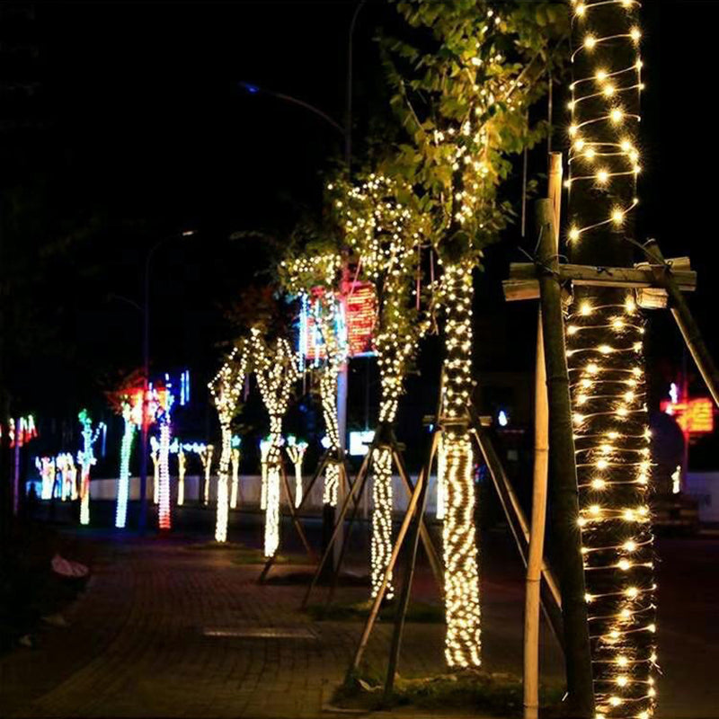 Outdoor Solar String Light Portable LED Rope Light Rainbow Tube Tree Light String for Festival Decoration