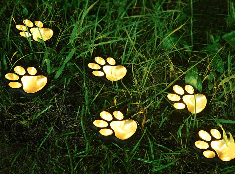Wholesale Waterproof Underground Solar Light Outdoor Embedded Dogs Paw Plug-in Light Courtyard Lawn Light