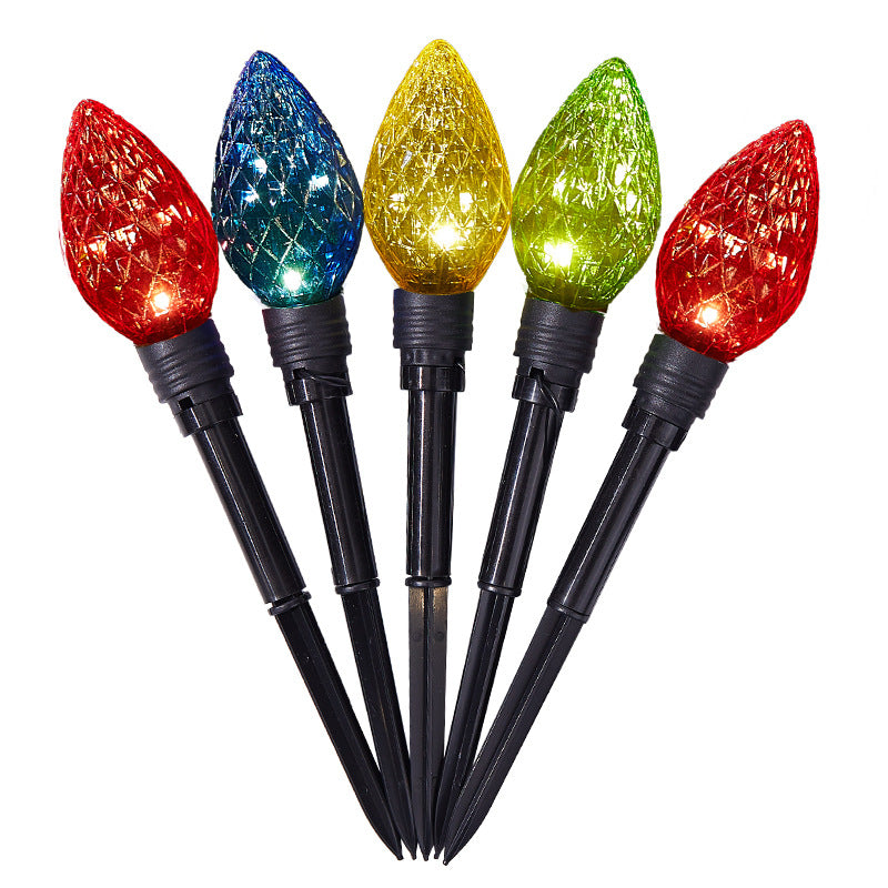 Waterproof LED Outdoor Solar Light Plug in Light Strawberry Shape Lawn Light for Festival Decoration