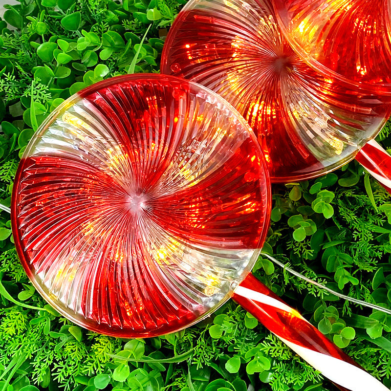 Candy Shape Solar Light Outdoor Waterproof LED Lollipop Stick Lawn Light for Festival Decoration