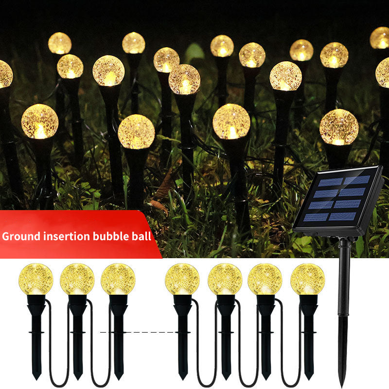 Waterproof Solar Light LED Bubble Ball Plug in Lawn Light for Outdoor Decoration