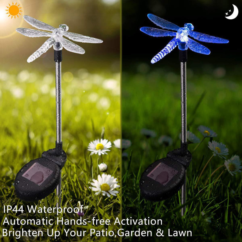 LED Solar Color-Changing Butterfly Dragonfly Light for Outdoor Patio Decorative Lawn Garden Landscape Theme Park Use