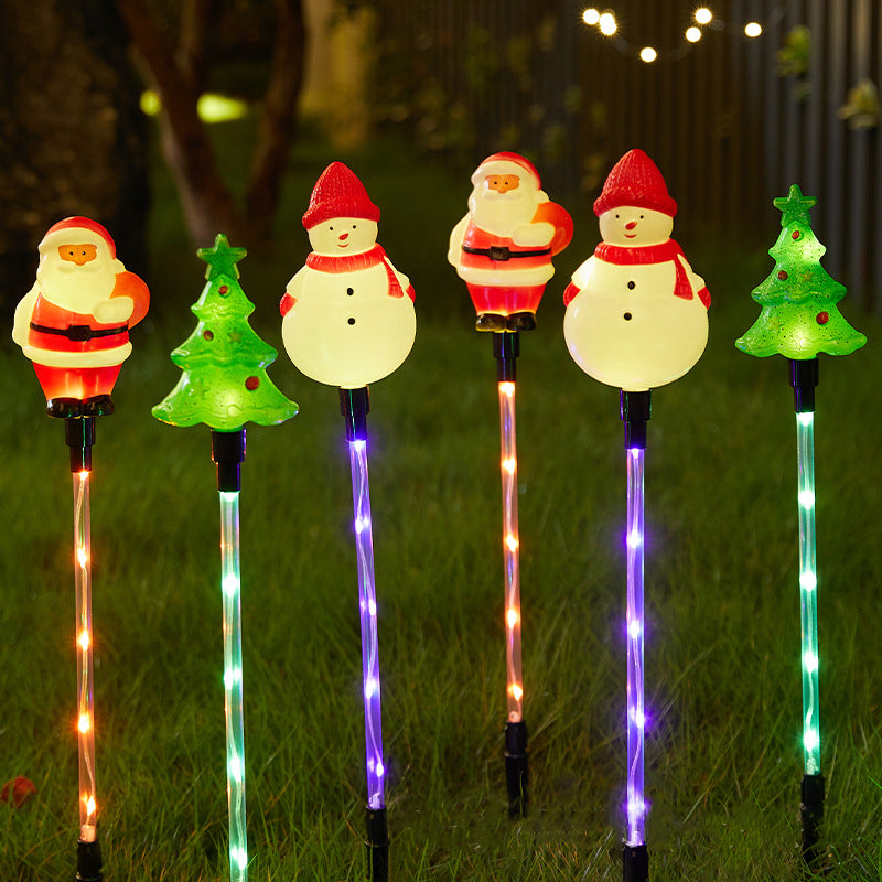 LED Outdoor Waterproof Solar Light Christmas Ornament Plug in Light Lawn Light for Festival Decoration