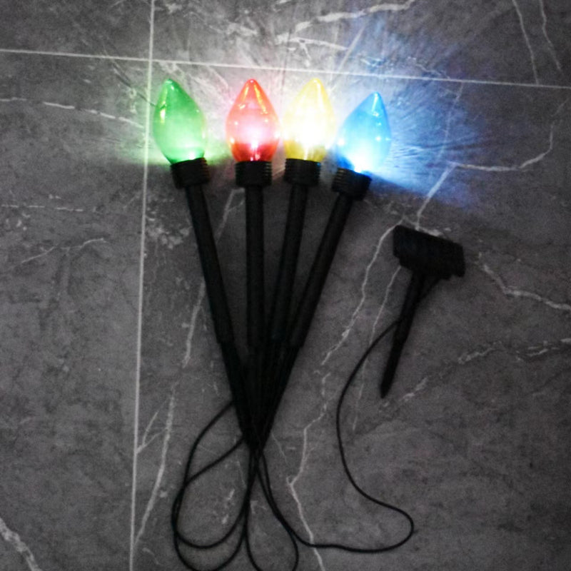 One Dragging Four Christmas Light LED Solar Light Waterproof Outdoor Plug-in Lawn Light Garden Courtyard Decoration