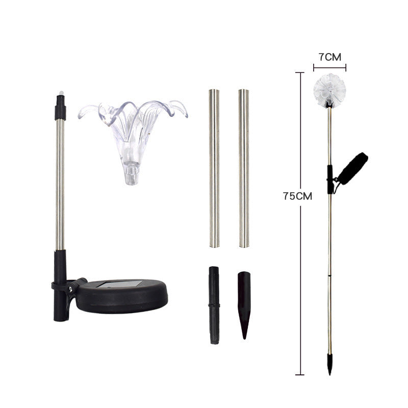 Solar Light Folding Plastic Plug in Light Outdoor Waterproof Lawn Light for Garden Decorative