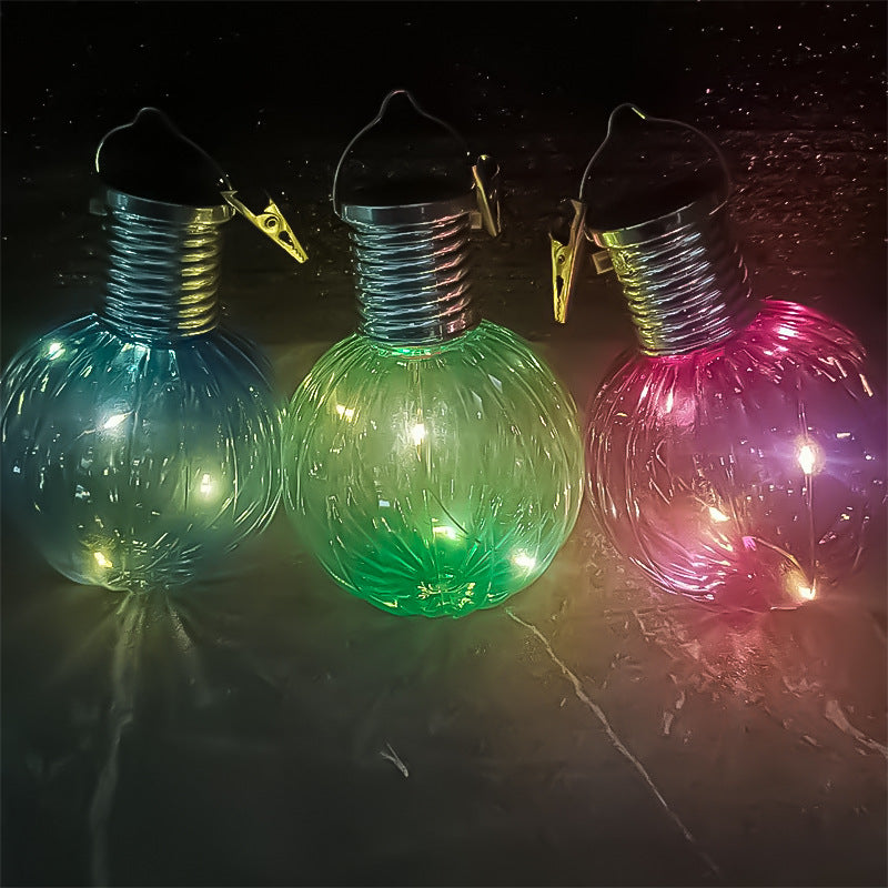 Outdoor Waterproof Decorative Solar Hanging Clip Colorful Pumpkin Lights Pendant Lamp Courtyard Landscape Solar Light