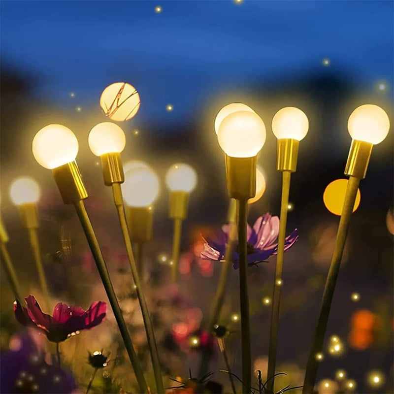 Wholesale 8LED Outdoor Solar Light Firefly Light Courtyard Decoration Integrated Plug in Light