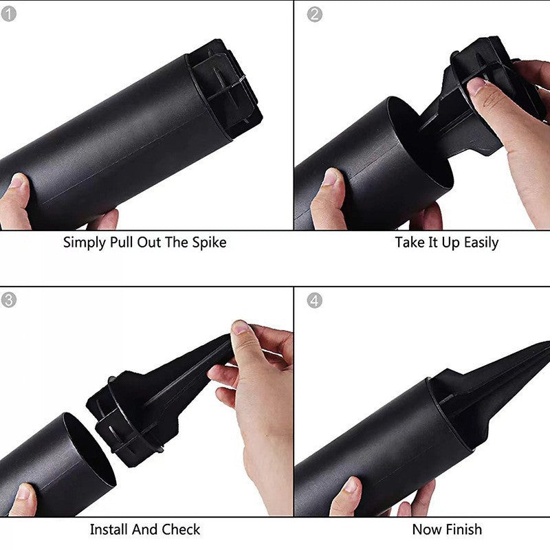 Outdoor LED Solar Plastic Cylindrical Light Waterproof Lawn Light Landscape Plug in Light