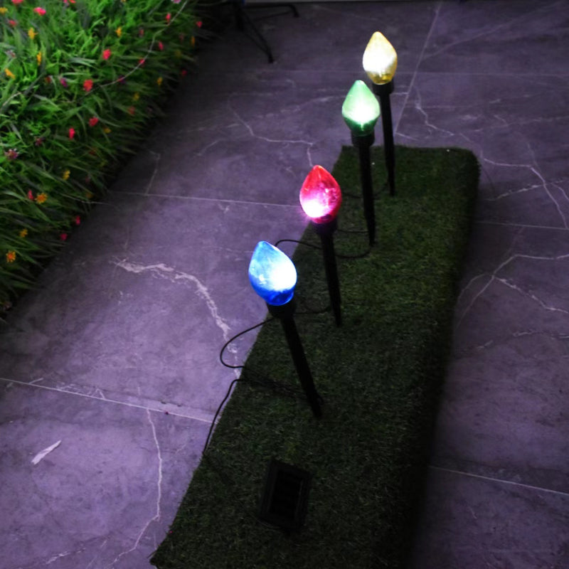 One Dragging Four Christmas Light LED Solar Light Waterproof Outdoor Plug-in Lawn Light Garden Courtyard Decoration