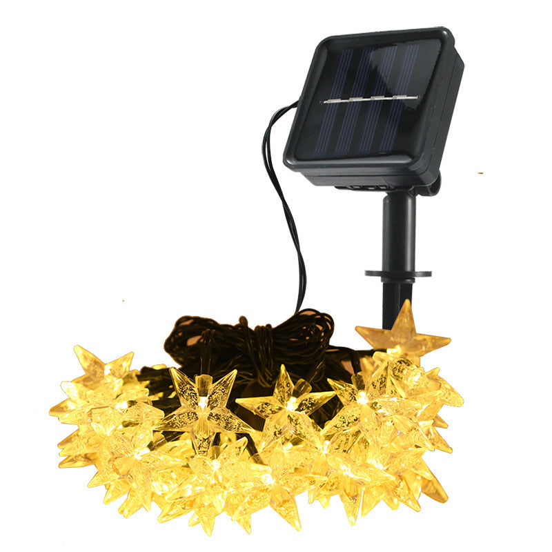 Solar Five-pointed Star Light String LED Outdoor Solar Waterproof Light String for Garden Decorative