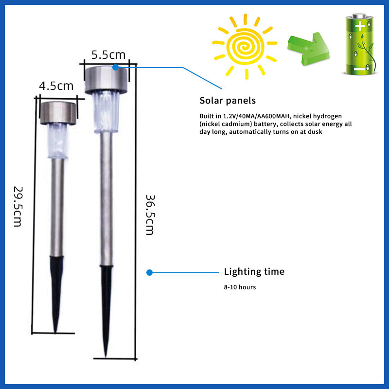 Hot Sales LED Solar Light Outdoor Stainless Steel Waterproof Lawn Light Landscape Plug in Light