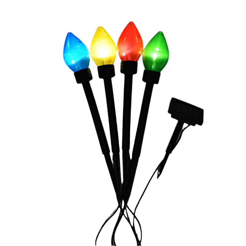 One Dragging Four Christmas Light LED Solar Light Waterproof Outdoor Plug-in Lawn Light Garden Courtyard Decoration