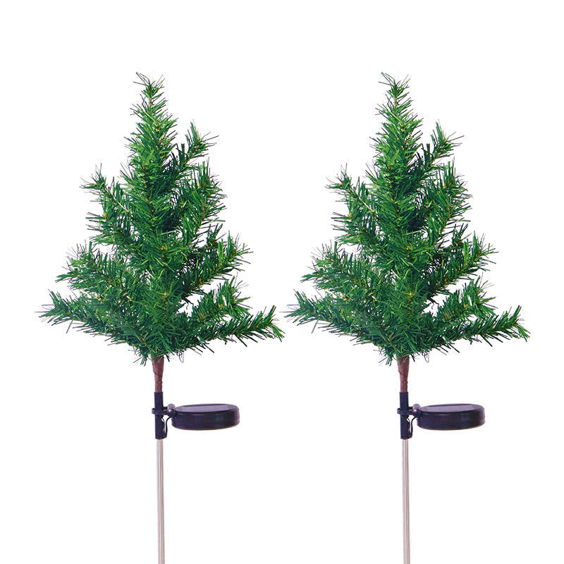 Outdoor Waterproof LED Solar Light Plug in Light Christmas Tree Shaped Landscape Lawn Lights for Festival Decoration