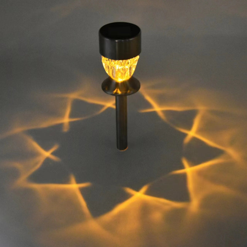 Outdoor Solar Lawn Light with Stainless Steel Body LED Garden Lighting Atmosphere Lamp Path Plug in Light