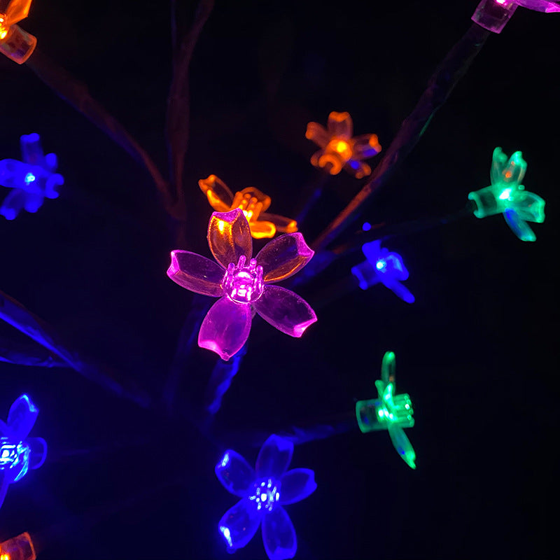 Wholesales LED Solar Tree Branch Light Outdoor Simulation Green Plant Plug-in Light Lawn Light