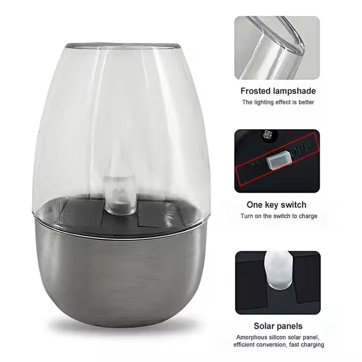 Waterproof Outdoor Plug-in Lawn Light Simulated Flame Wine Glass LED Solar Light Garden Courtyard Decoration Lights