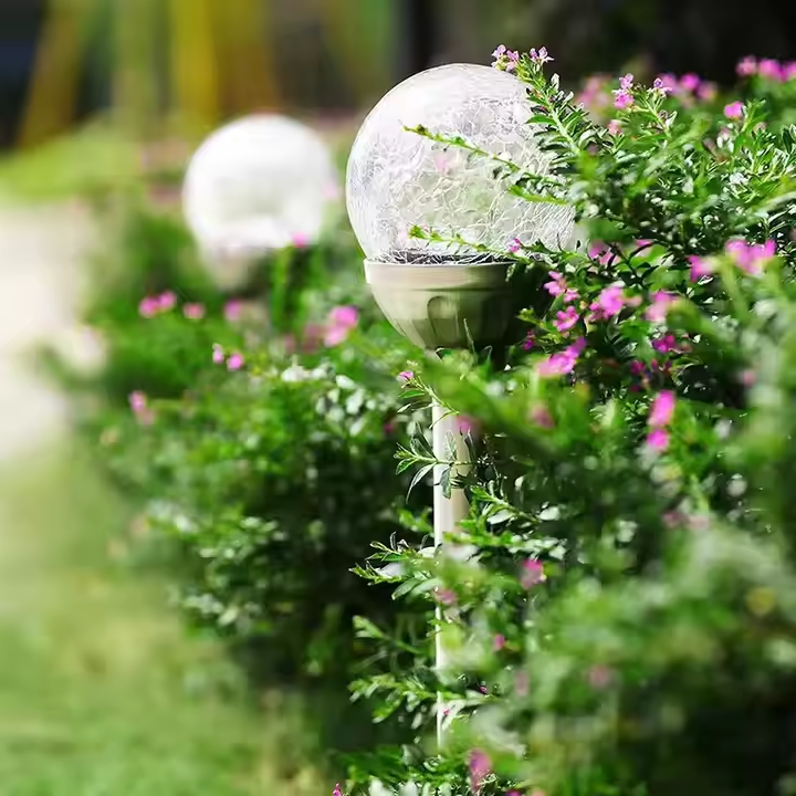 LED Outdoor Solar Light Stainless Steel Crack Lamp Waterproof Ground Stake Solar Light Garden Lawn Landscape Plug in Light