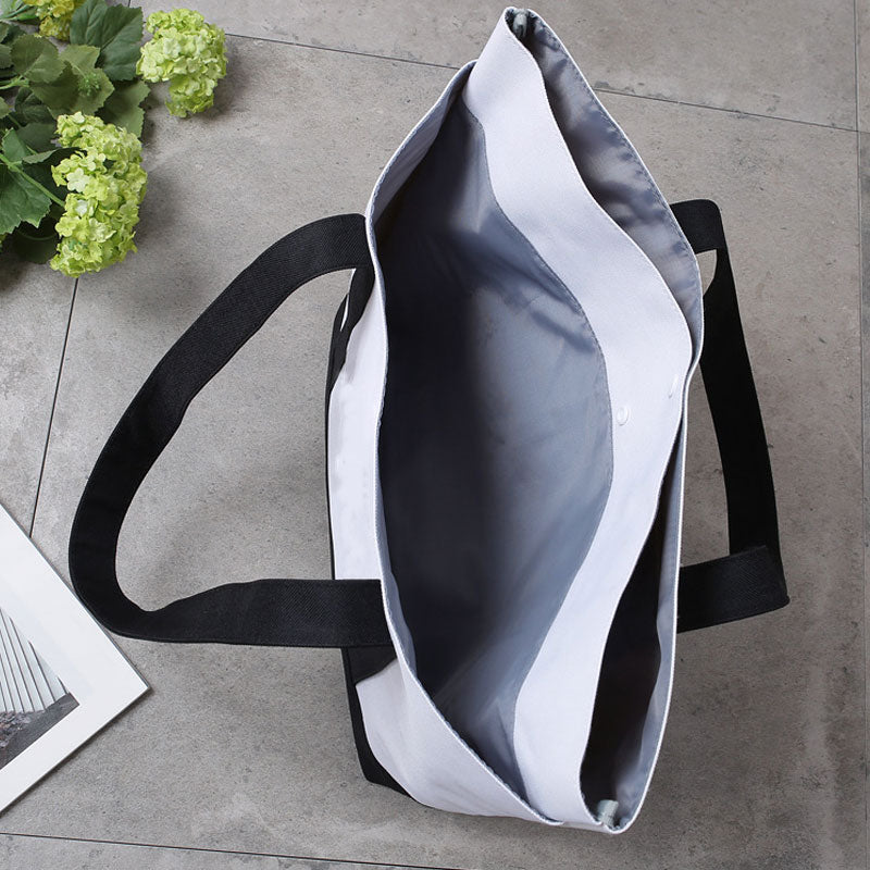 Cotton Tote Bag Grocery Tote Shopping Bag Foldable Eco-friendly Supermarket Reusable Handbags Shoulder Large Capacity Woman Bags