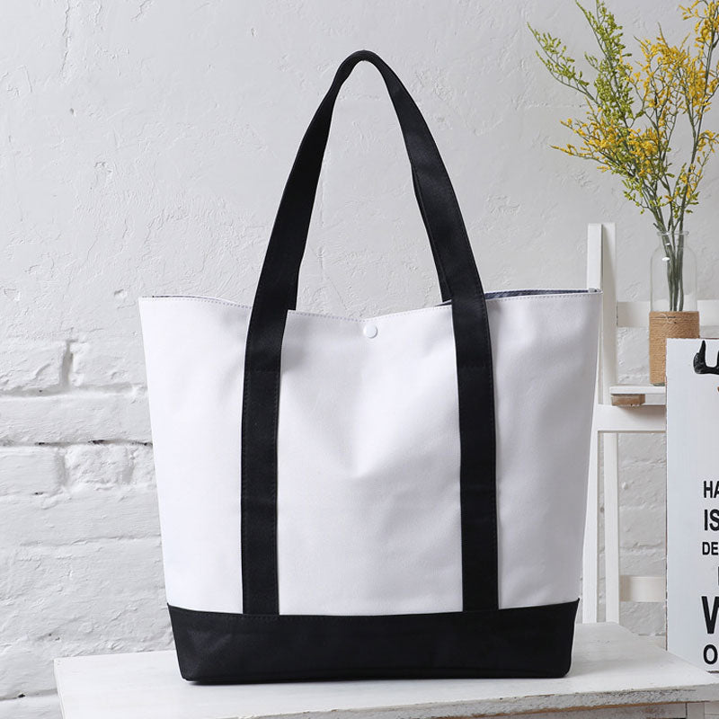 Cotton Tote Bag Grocery Tote Shopping Bag Foldable Eco-friendly Supermarket Reusable Handbags Shoulder Large Capacity Woman Bags