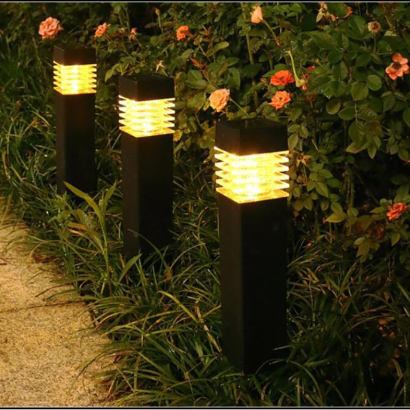 Outdoor LED Waterproof Solar Column Light Lawn Light Pathway Landscape Plug in Light