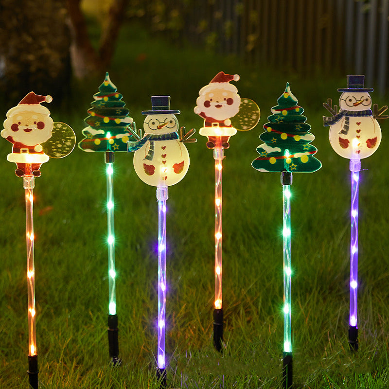 LED Outdoor Waterproof Solar Light Christmas Ornament Plug in Light Lawn Light for Festival Decoration