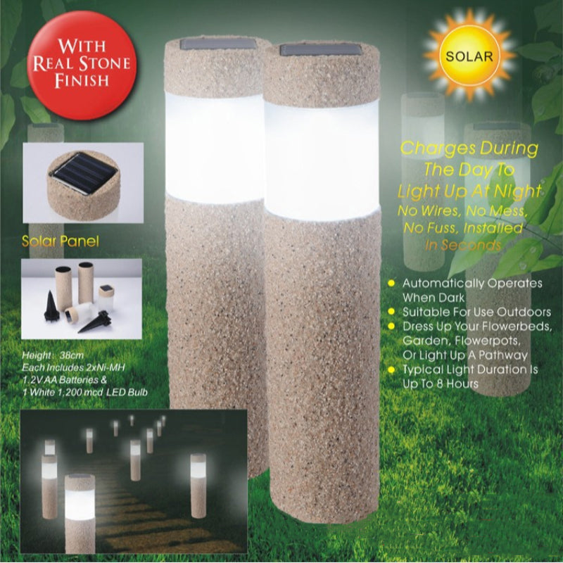 Solar LED Bollard Landscape Light Lawn Plug in Light for Garden & Theme Park Pathway Outdoor Use